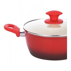 Caçarola 24cm 4,45 Litros 3.7mm Indução Ceramic Class Rubi